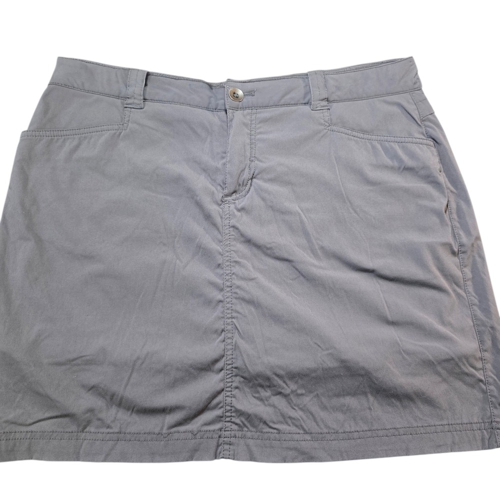 Eddie Bauer Travex Womens Grey Hiking Skort Athletic Active Mini Skirt Size 10 *